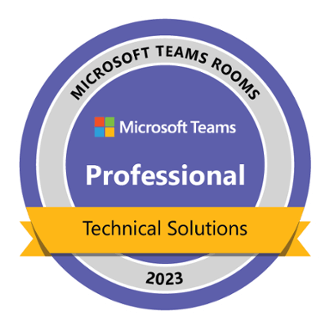 Teams Rooms Technical Solutions Professional Badge 2023